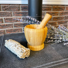 Load image into Gallery viewer, Wood Pestle &amp; Mortar
